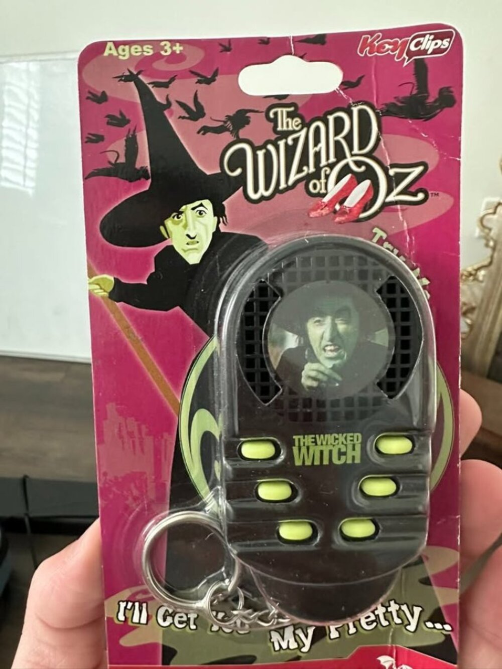 Wizard of Oz Wicked Witch Talking Keychain – Sealed KeyClips w/ Original Package